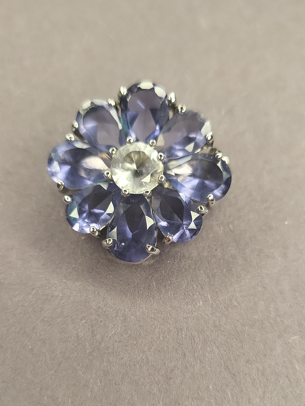 Blue Floral Gemstone Ring - Brand